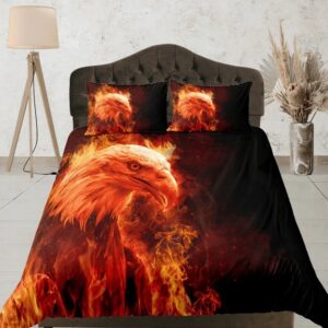 Bald Eagle On Fire Wild Animal Bedding Set